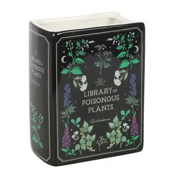 Poisonous Plants Gothic Botanical Book Shaped Vase