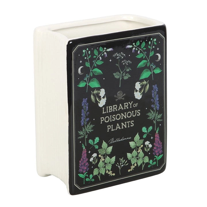 Poisonous Plants Gothic Botanical Book Shaped Vase